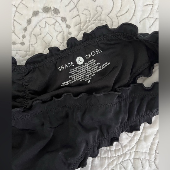 Black Ruffled Bikini Bottom - Picture 2 of 2